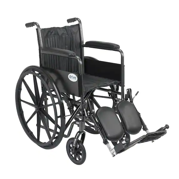 Drive Medical Silver Sport 2 Wheelchair, Detachable Desk Arms – Elevating Leg Rests