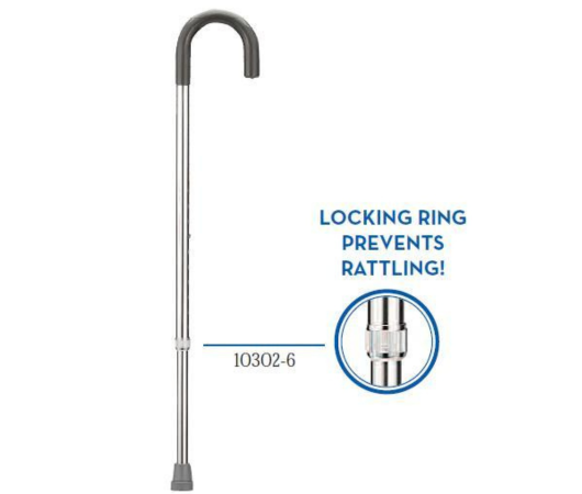 Drive Medical round handle aluminum cane adjustable