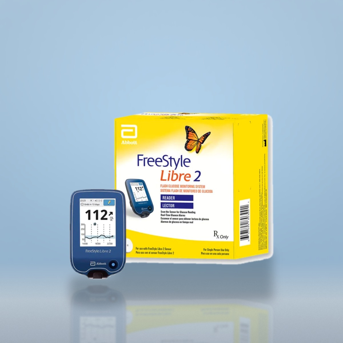 FreeStyle Libre 2 Reader continuous glucose monitor display device