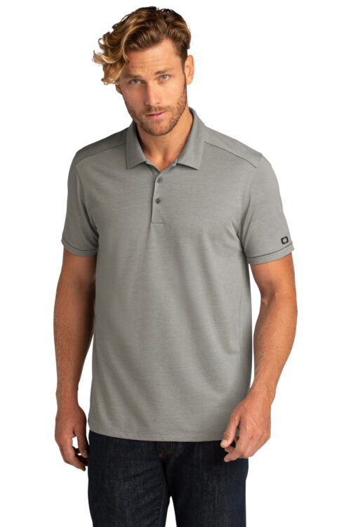 OGIO Embroidered Code Stretch Men's Polo Grey