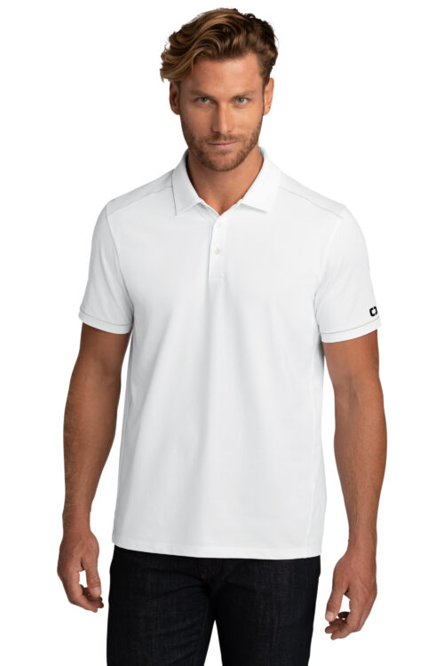 OGIO Embroidered Code Stretch Men's Polo White