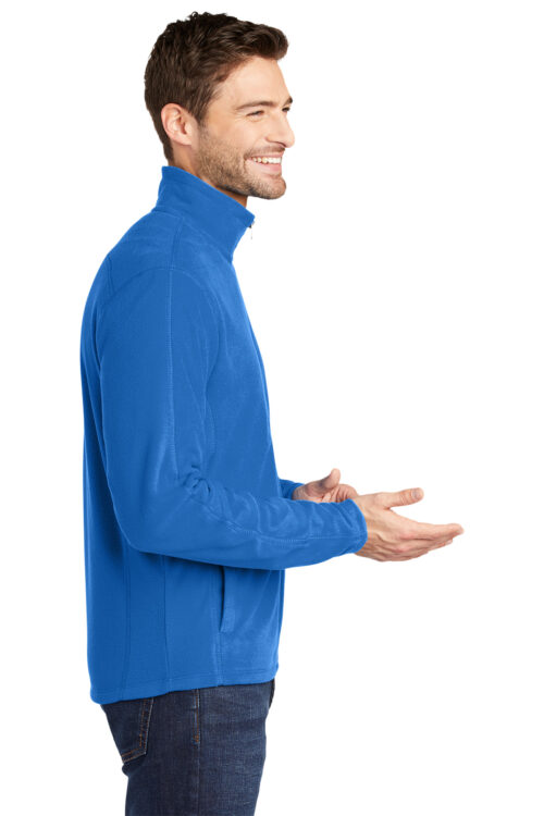 Port Authority Embroidered Men's Microfleece Jacket Dark Blue - Image 3