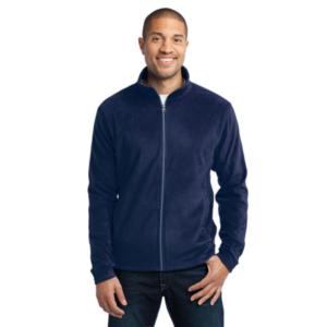 Authority Embroidered Men's Microfleece Jacket Dark Blue