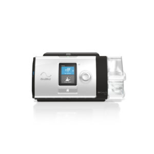 ResMed AirCurve™ 10 ST-A Card-to-Cloud with HumidAir™ is an advanced BiPAP ST-A (Spontaneous/Timed with iVAPS) device designed for non-invasive ventilation (NIV) and the treatment of complex respiratory conditions. This high-performance bilevel ventilator is ideal for patients with hypoventilation syndromes, COPD, neuromuscular disorders, and central or complex sleep apnea. Equipped with ResMed’s iVAPS (intelligent Volume-Assured Pressure Support) technology, the device automatically adapts pressure support to maintain a target ventilation level based on the patient’s breathing needs. It continuously monitors respiratory patterns and dynamically adjusts inspiratory pressure (IPAP), expiratory pressure (EPAP), and backup respiratory rate to ensure stable and effective ventilation. The Card-to-Cloud version stores therapy data on an SD card instead of using built-in wireless connectivity, allowing healthcare providers to access and review data manually through compatible platforms such as AirView™. The integrated HumidAir™ heated humidifier enhances therapy comfort by adding moisture to the airflow, helping reduce dryness and irritation during treatment. The device is also compatible with optional ClimateLineAir™ heated tubing for automatic temperature and humidity control. Additional features include Easy-Breathe™ waveform technology, TiControl™ inspiratory timing management, Vsync leak compensation, and quiet operation for improved patient comfort. Key Features: BiPAP ST-A (Spontaneous/Timed) therapy iVAPS technology for target ventilation support Card-to-Cloud SD data recording (no built-in modem) Non-invasive ventilation (NIV) device Integrated HumidAir™ heated humidifier Auto-adjusting IPAP, EPAP, and backup respiratory rate Easy-Breathe™ waveform technology TiControl™ inspiratory time management Vsync leak compensation system Compatible with ClimateLineAir™ heated tubing Quiet and reliable performance